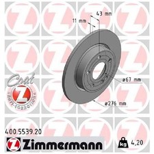2x Bremsscheibe 26205380 hinten für Mercedes CLA C118 X118