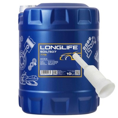 Motoröl Motor MANNOL 5W30 504.00 507.00 Longlife API SN 10 Liter mit Ausgießer