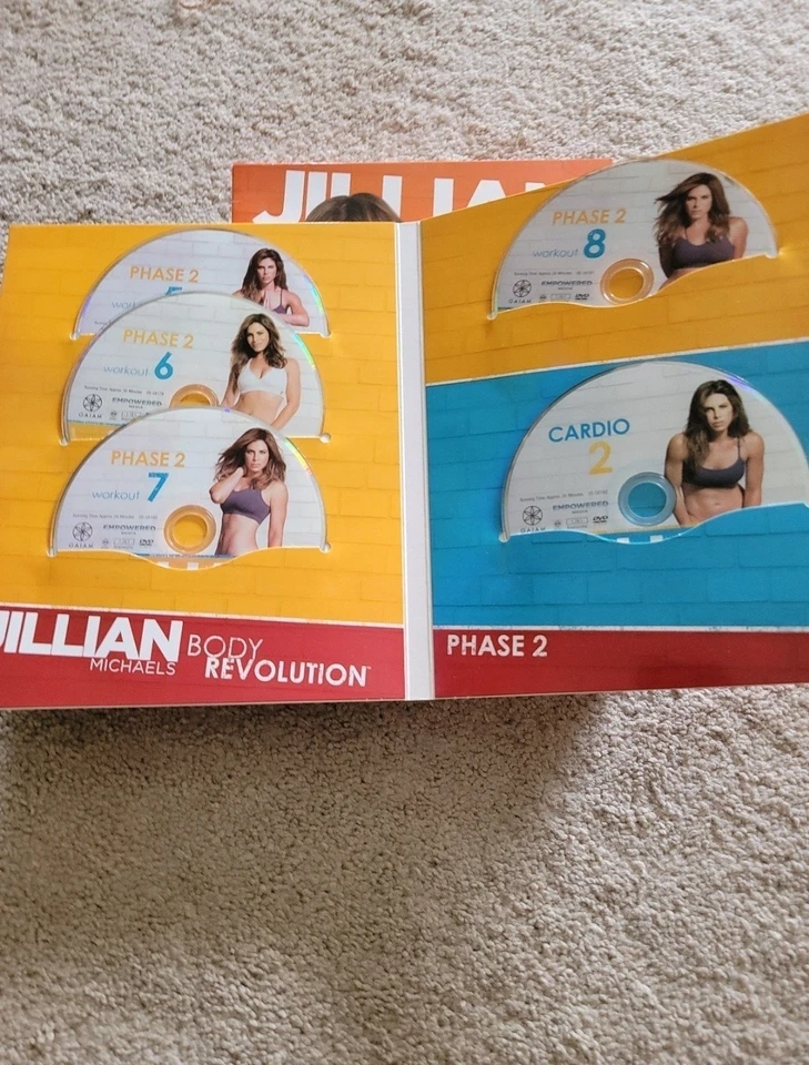 Jillian Michaels Body Revolution Phase 1,2,3 Workouts 1-12 + Cardio 15 DVDS  - Image 4 of 4