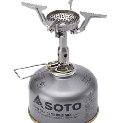 SOTO Amicus, leichter, windfester, klein packbarer Gaskocher, Schraubkartusche