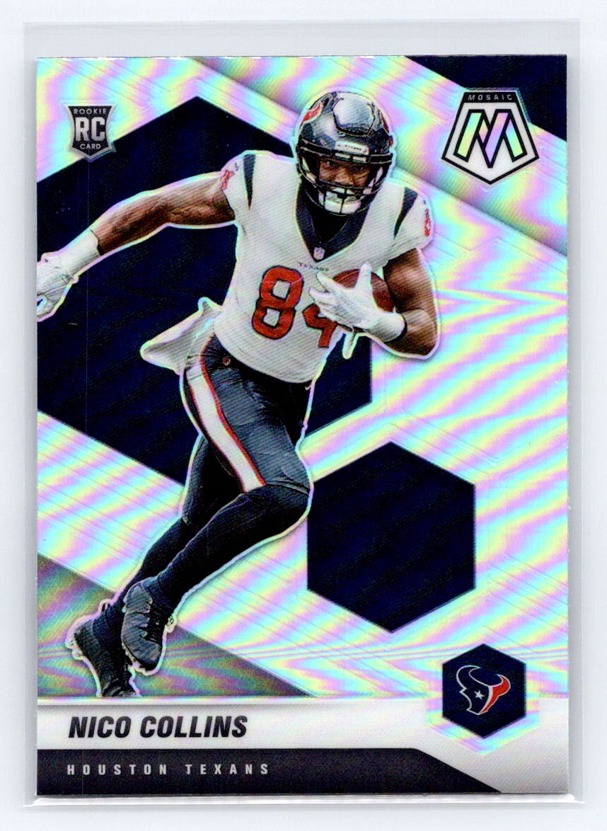 2021 Panini Mosaic #330 Nico Collins Prizm Silver RC