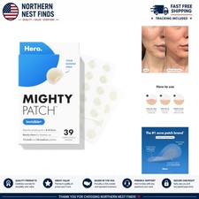 Hydrocolloid Acne Patch 39 Count Medium Small Clear Matte Daytime Invisible Spot