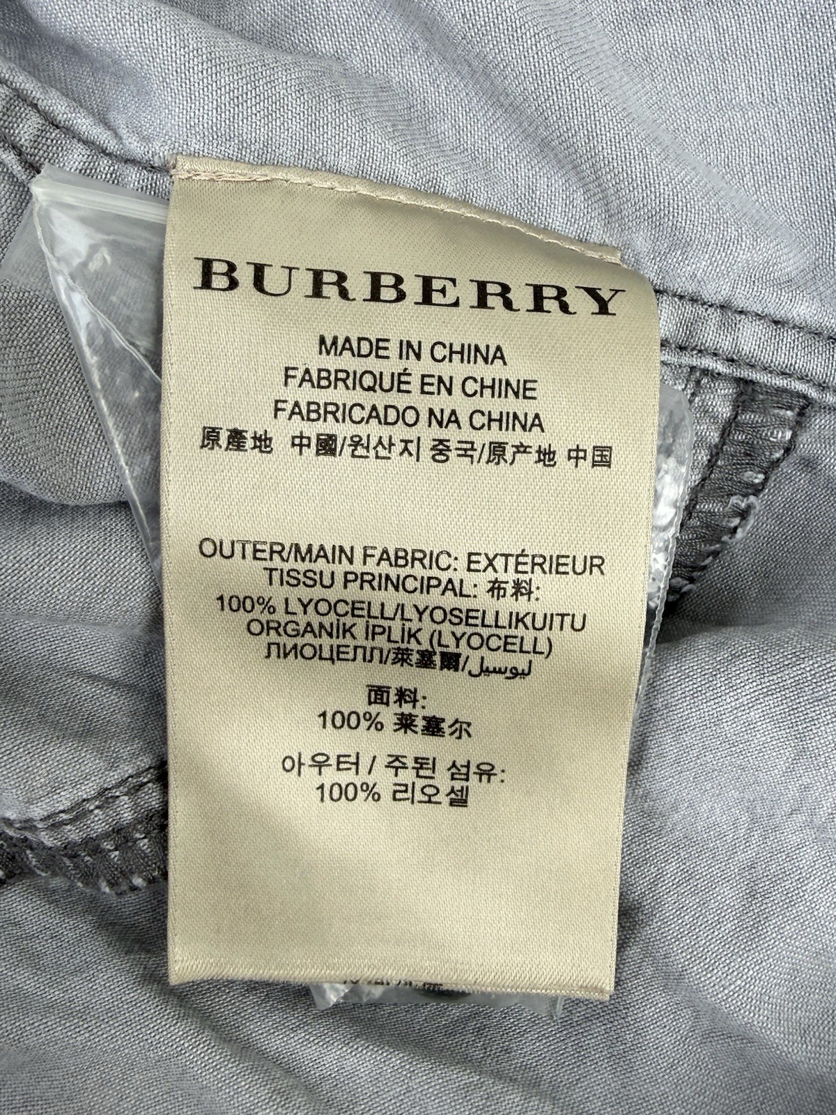 BURBERRY Brit Solid Button Blouse in  Gray Shades… - image 12