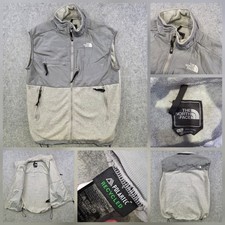 The North Face Denali Vest Mens XL Gray Polartec Fleece Zip Pockets Softshell