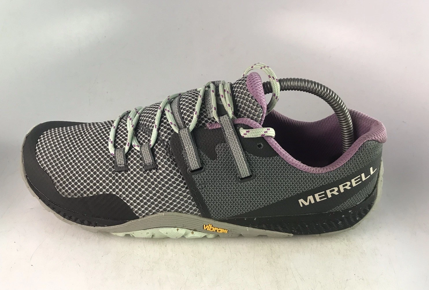 Merrell Trail Glove 6 Women's Trail Running Shoes Gray/ Purple/ Blue Sz 10 US