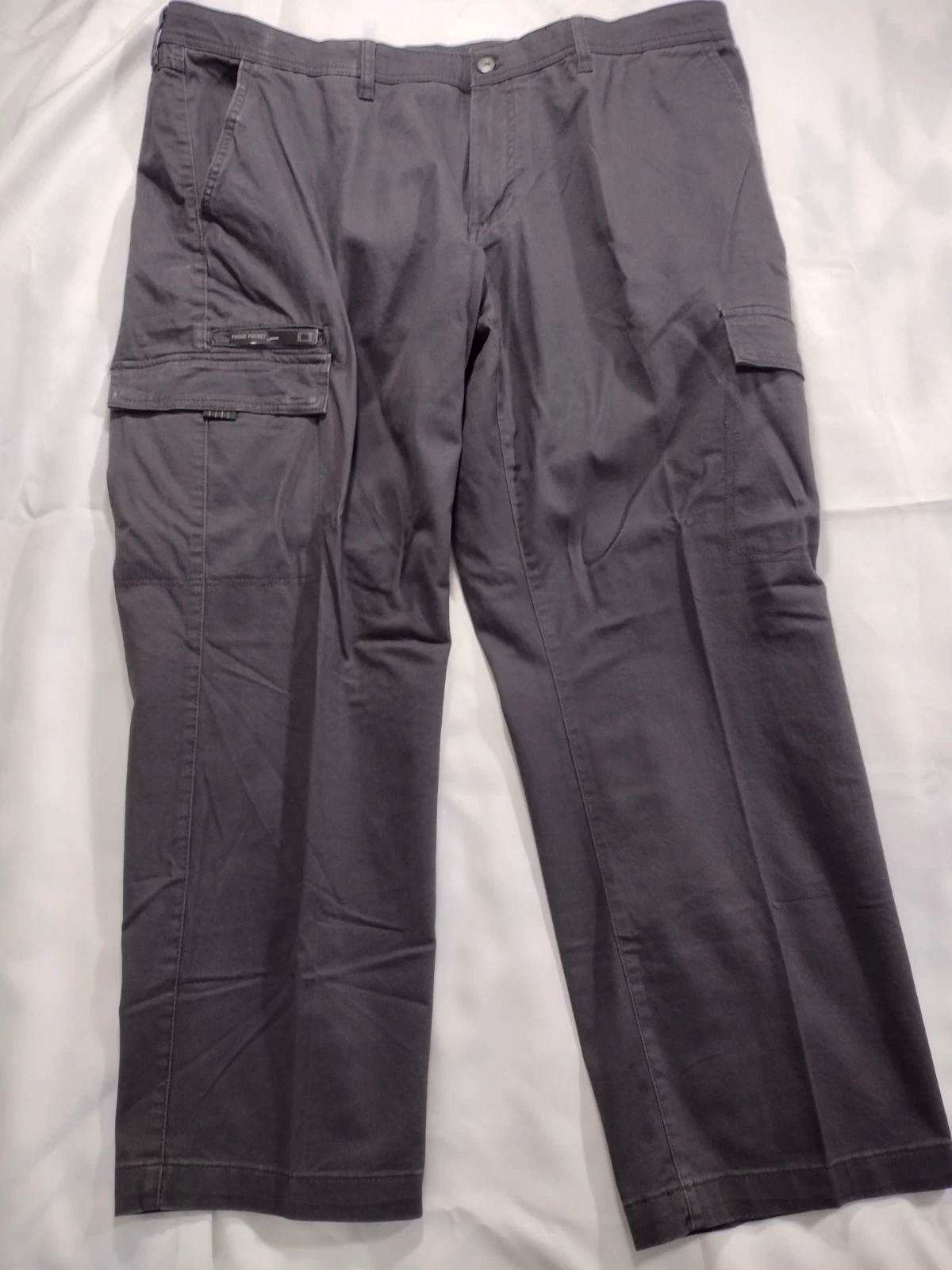 Weatherproof Men's 42”X 30” Everyday Flex Cargo Pants straight fit NWT Gray