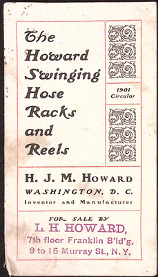 1904 Howard Swinging Hose Racks & Reels H.J.M. Howard Washington DC Brochure