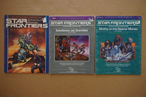 Lot of Star Frontiers TSR Adventure Modules SF1, SFKH 2, SF3