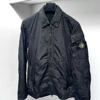 Stone Island Overshirt Jacke Herren klein schwarz Garment Dyed Crinkle Reps ptp21''
