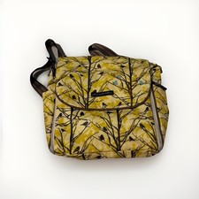 Petunia Pickle Bottom Glazed Boxy Backpack Diaper Bag Bird Tree Print Yellow