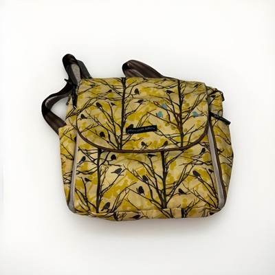 Petunia Pickle Bottom Glazed Boxy Backpack Diaper Bag Bird Tree Print Yellow