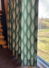 Pinch Pleat Ash Leaf Natural Cotton Linen Blend Curtain Panel, 7 Colors