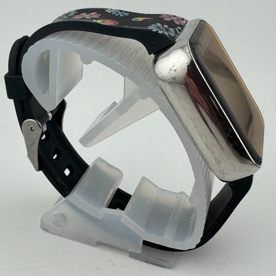 Reloj de Cuarzo Digital Justice Sport Azul LED Unisex Plateado Rectángulo Batería Nueva Foto 3 de 4