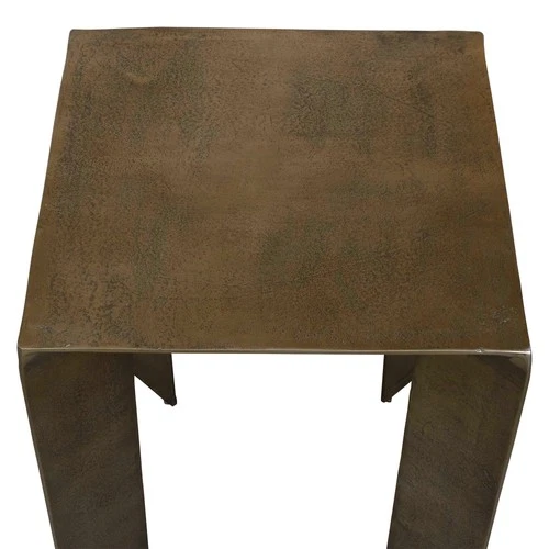 Uttermost 50224 Reade 18" Square Aluminum Table - Brass - Picture 3 of 6