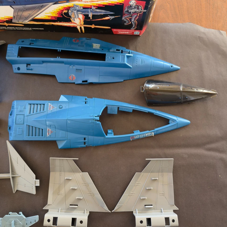 1990 HASBRO GI JOE COBRA HURRICANE VTOL JET w/ BOX & BP 100% COMPLETE NM+/MT- - Image 3 of 4