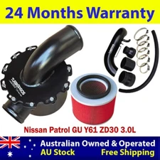 Upgrade High Flow Air Box,Filter&Intake Pipe Kit For Nissan Patrol GU Y61 3.0L