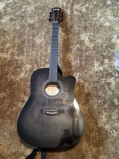 Donner 41" Acoustic Electric Guitar 4/4 Full Size Glossy Panel With Gig Bag