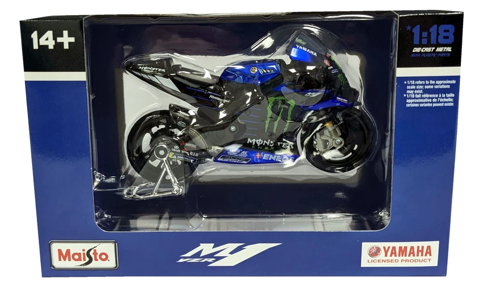 Maisto Modellmotorrad MotoGP Yamaha YZR-M1 (#21 Franco Morbidelli, Maßstab 1:18) - Bild 4 von 4