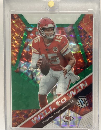 2020 Mosaic Green Will to Win Prizm Patrick Mahomes II #WW1 - Picture 4 of 5