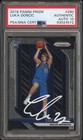 LUKA DONCIC #77 SIGNED MAVERICKS 2018 PANINI PRIZM ROOKIE CARD PSA/DNA AUTO 10