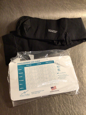 Ames Walker Black Compression Stockings Closed Toe Knee High 30-40 mmHg XXLG