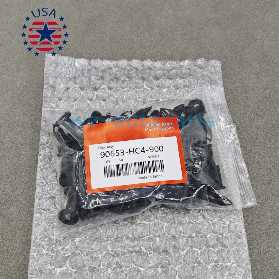 New 50PCS ATV Retainer Clips Push Pin Splash Guard Body Panel For Honda 8mm Foto 3 de 4