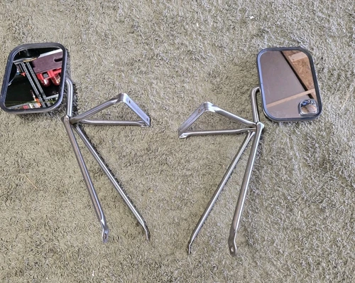FORD ECONOLINE VAN STAINLESS TOW MIRRORS OEM FORD SCRIPT 