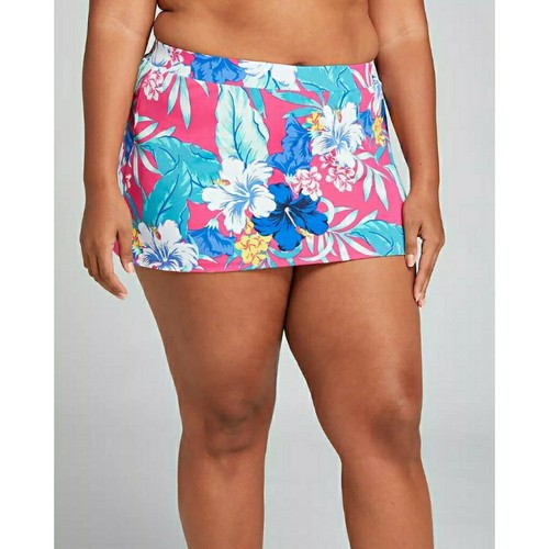Cacique Swim Tropcial Flower Print Slimming Skirted Skirt Swimsuit Bottom 28 NEU - Bild 3 von 11