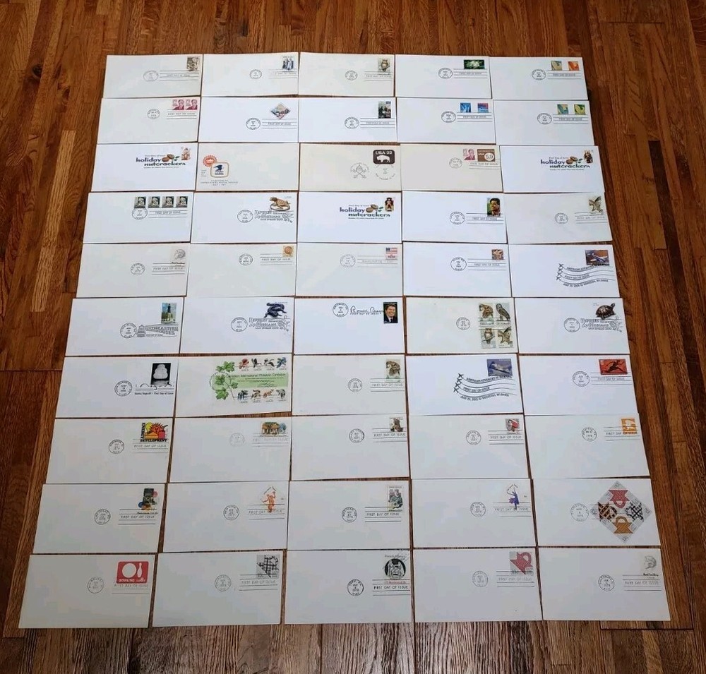 US FDC UNCACHETED- ASSORTED TOPICS EXCELLENT CONDITION- LOT OF 50