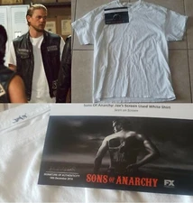 Jax Teller/Charlie Hunnam Sons of Anarchy SOA White Shirt Studio COA (see VIDEO)