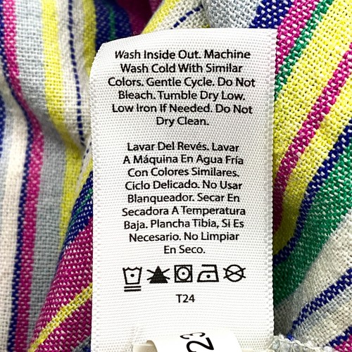 Free Assembly Womens Size S Swing Mini Dress Pockets Stripes Multicolor - Picture 9 of 9