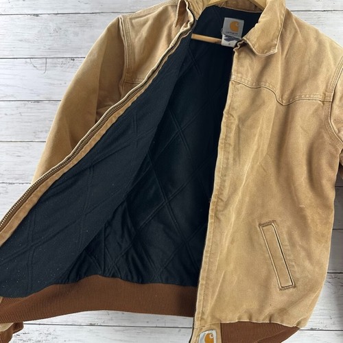 VTG Carhartt Jacket Youth XL Santa Fe Y02 BRN Brown Quilted Lined Workwear - Picture 6 of 12