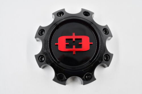 Vision 363 Armor Wheels Gloss Black Red Emblem Wheel Center Cap C360GBR-8V 8 Lug - Picture 1 of 7