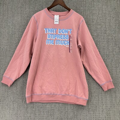 Shania Twain Sweatshirt Womens Size XL Pink That Don't Impress Me Much Crew Neck