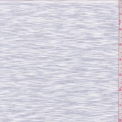 Winter Blue Slub-Like Texture Jersey Knit Fabric, Fabric By The Yard