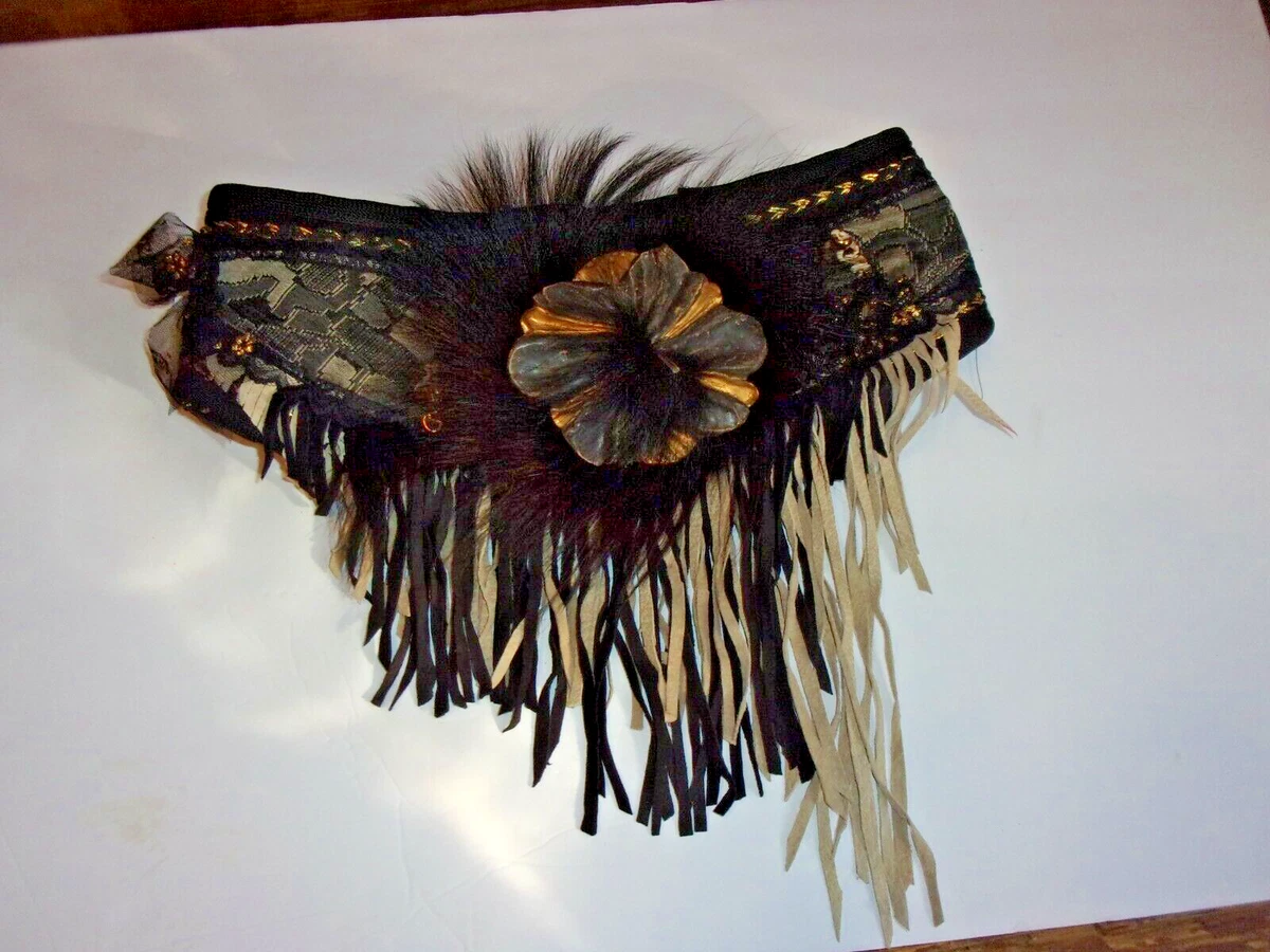 STIJFSELKISSE MARIJKE BENEDICT VTG HANDCRAFTED BEADS/WOODS HIPPIE BOHO BELT S Vtg 80s Stijfselkissie Marijke Benedict Cotton Blend Sweater  main image 4