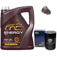 MotoröL Set 5W-30 5 Liter + ÖLfilter + ÖLablassschraube FüR Audi Seat Vw Golf