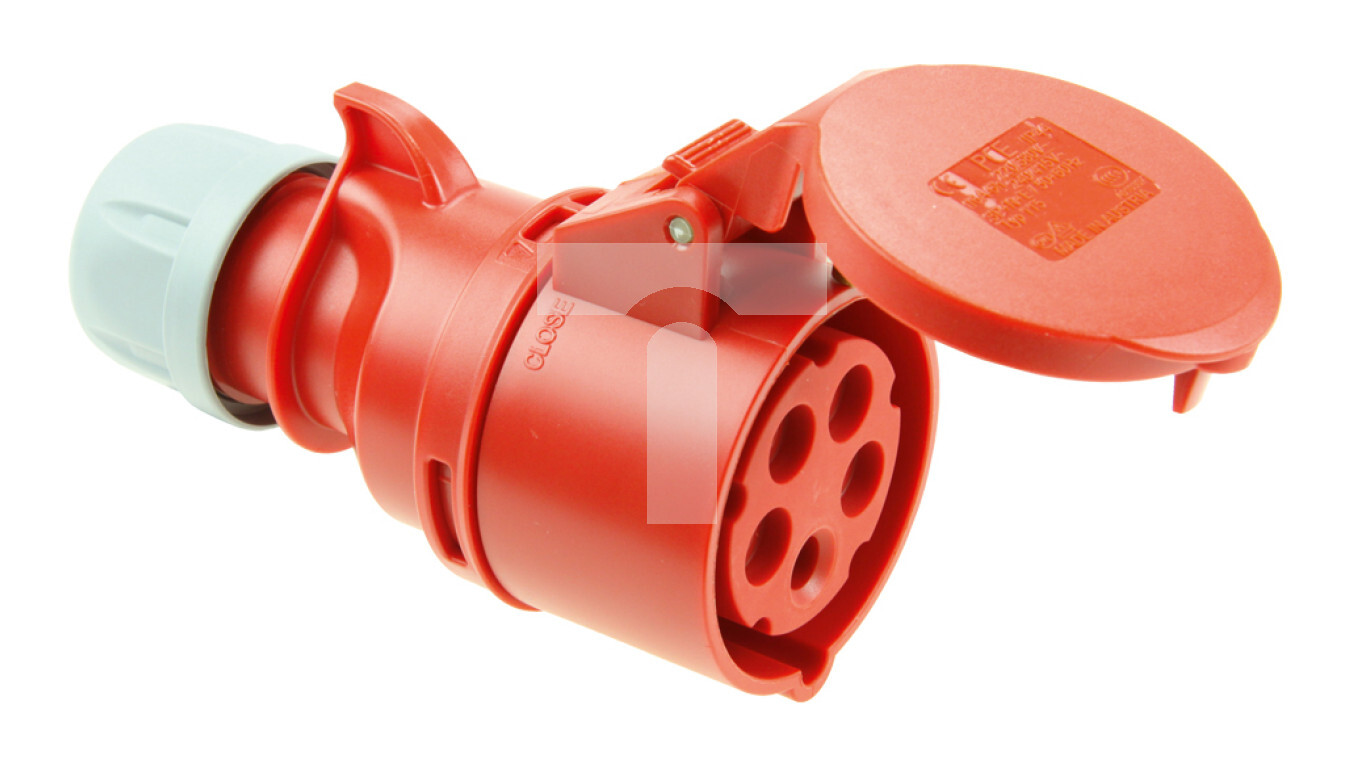 Portable socket 16A 5P 400V red IP44 SHARK 215-6 /T2UK