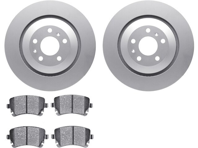 74GN41B Rear Brake Pad and Rotor Kit Fits 2014-2018 Bentley Flying Spur