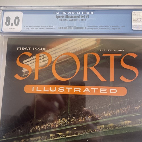 Sports Illustrated 1954 #V1#1 Time Inc. 16 de agosto 1954 CGC 8,0 páginas blancas - Imagen 3 de 3