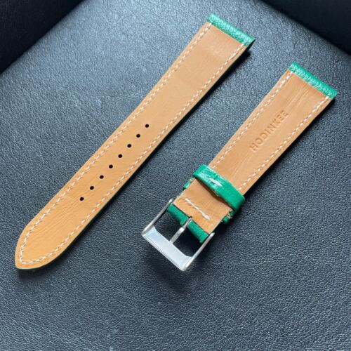 Correa de reloj de cuero de cabra verde Hodinkee de 20 mm - Imagen 3 de 3