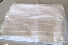 BLOOMINGDALES  At Home White  COTTON  Bedskirt Cal King 15&rdquo; Drop