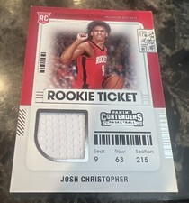 2021-22 Panini Contenders Rookie Ticket Swatch Josh Christopher Insert #RTS-JCH