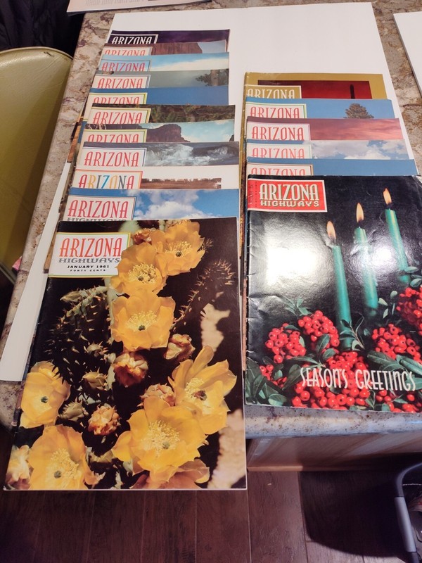 Arizona Highways Magazine Lot of 17 . 1957, 1960, 1961  Various Issues 