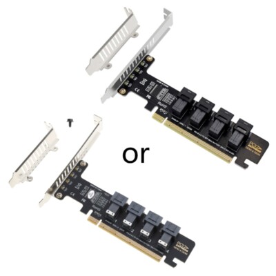 PCIE 4.0 to 4x U.2 Expansion Card SFF-8639 SFF-8643 NVME PCIE X16 SSD Adapter
