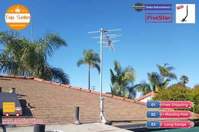 Long Range Yagi HDTV Antenna Outdoor 250 Mile for Remote Locations