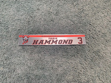 2018 Binghamton Devils Game Used Hockey Locker Room Name Plate Tariq Hamond