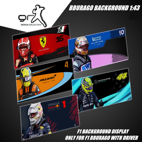 [FULL] F1 BURAGO 1:43 BACKGROUND DISPLAY Showcase / INLAY / NO MODEL CAR - Foto 1 di 42