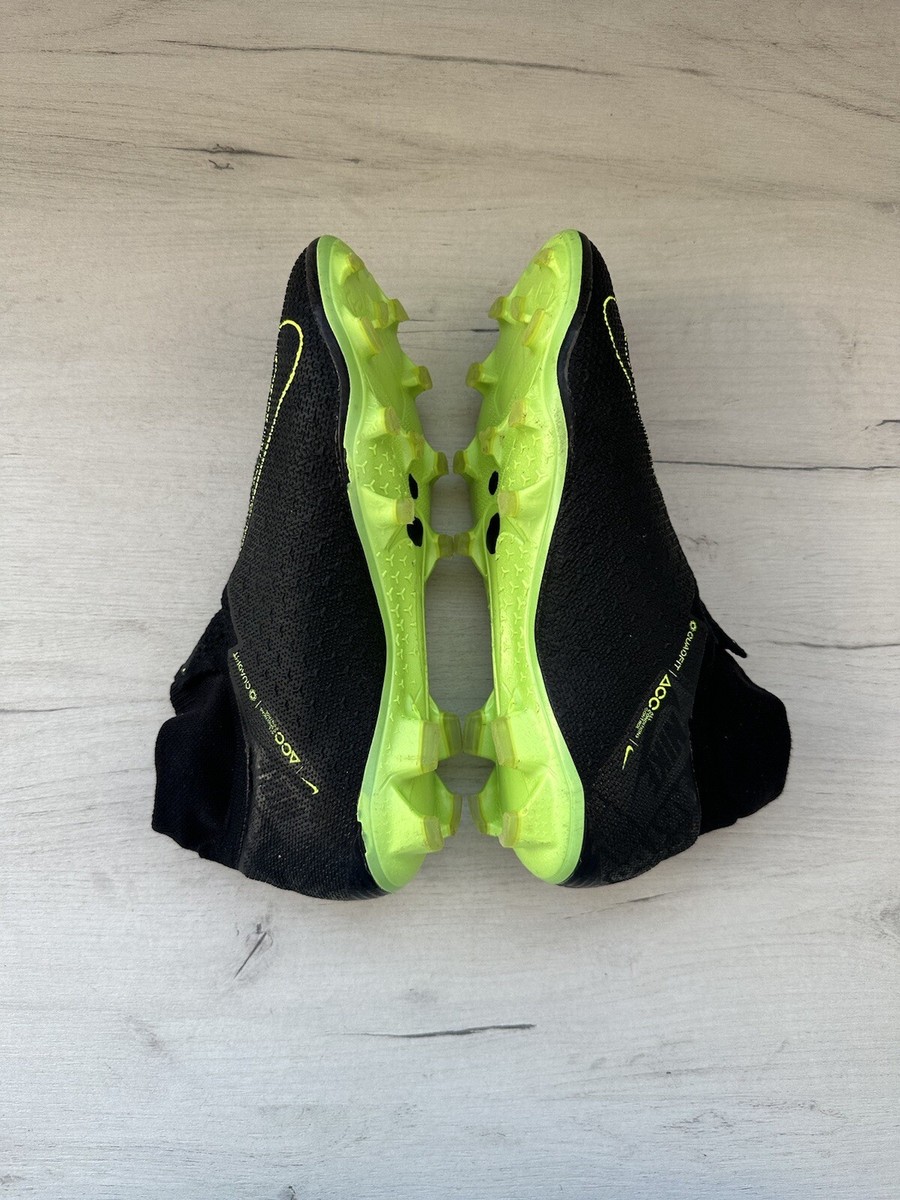 Nike Phantom Vision Elite FG Black Green Football Cleats Soccer