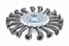 Harri Abrasives Twist Knotted Wheel Brush Carbon Steel - Nut Thread: 5/8"-11 UNC